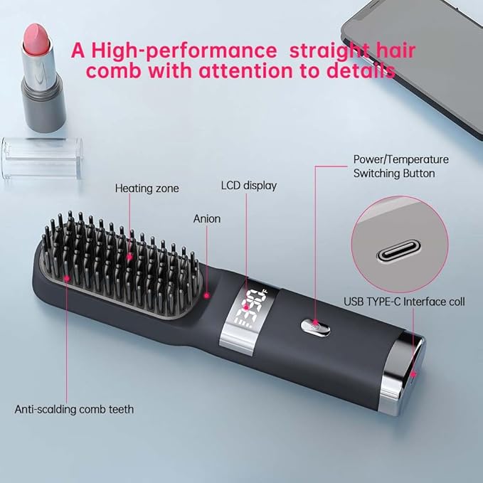 SublimeSheen™ Cordless Hair Straightener Brush